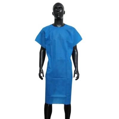 Nonwoven SBPP Patient Gown Without Sleeves, Disposable Patient Gown