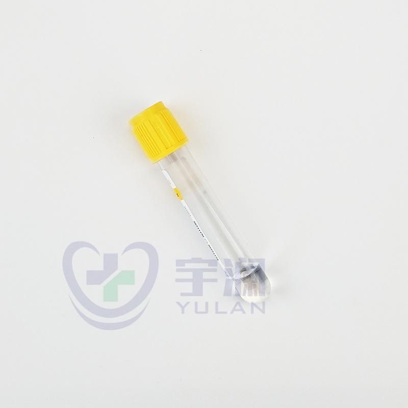 Disposable Pet Vacuum Blood Collection Tube Yellow Cap Gel Clot Activator Tube