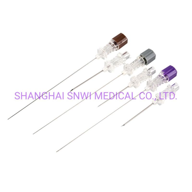 Medical Disposable Spinal Puncture Needles/Lumbar Puncture Needle Pencil Point Tip 18-27g with/Without Guided Needle