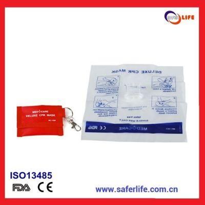 2019 Gift Present Kit Promotion of First Aid Emergency Deluxe CPR Shield Mask in a Nylon Key-Ring Bag