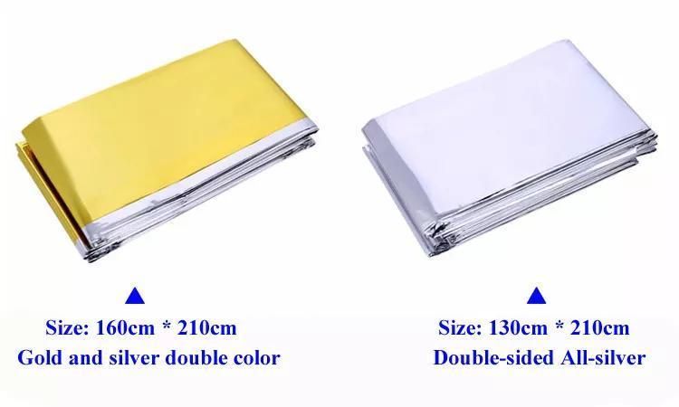 Customized Office Survival Rescue Insulation Waterproof Aluminum Isothermal Emergency Foil Survial Tent Blanket with ISO13485