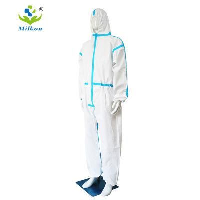 Chemical Safety Combination Disposable Nonwoven Protective Anti Pneumonia Microporous Medical Coverall