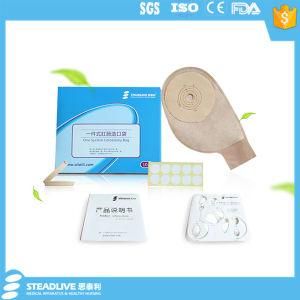 50mm One System Ileostomy Bag with Hydrocolloid Flange