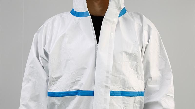 En13485/En14126 Disposable Microporous PPE Safety Coverall Isolation Gown Protective Clothing Coverall with European Standard