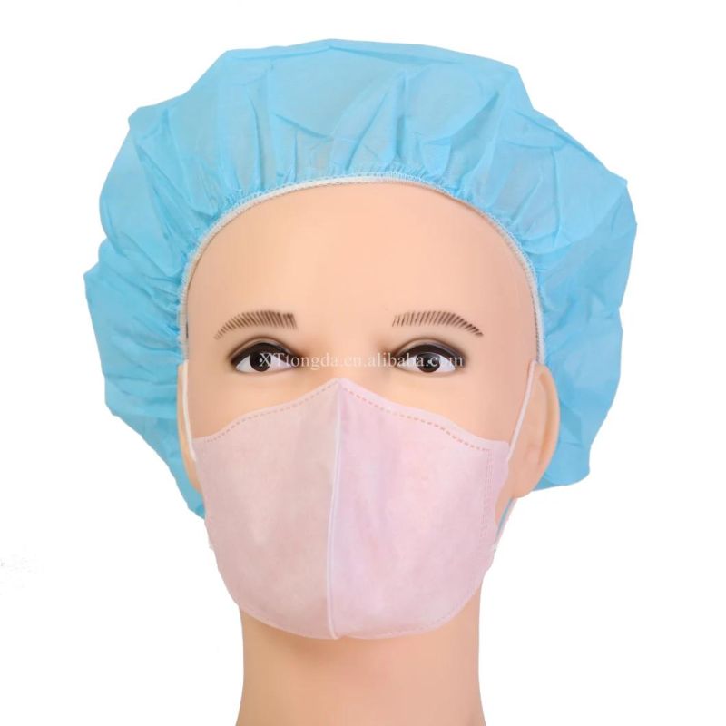 Nonwoven Solid 3D Face Disposable Face Mask with Spandex Fabric Ear Loop