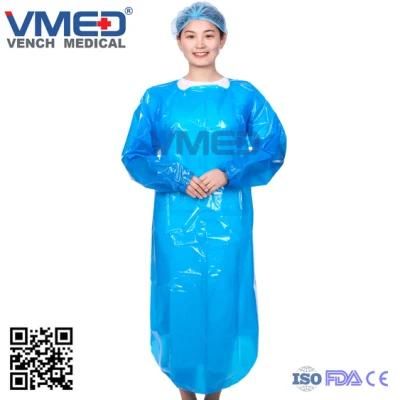 Disposable Cleanroom Garments CPE Gown for Dust Proof