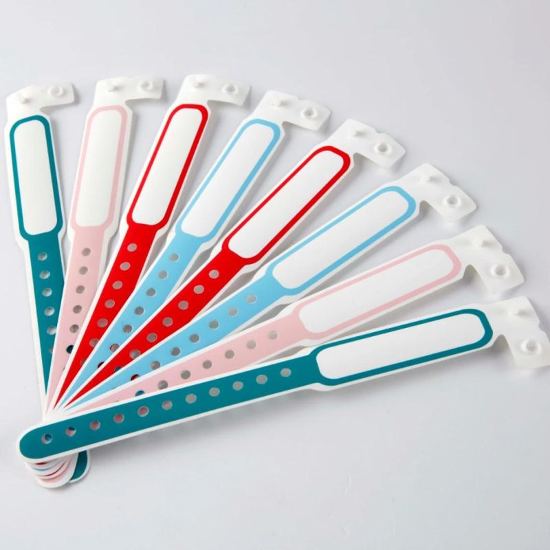Disposable Waterproof Adult Size Customs Soft ID Bracelet for Hospital