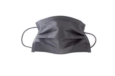 Adult Protective PP Black Face Masks Disposable Daily Earloop 3ply
