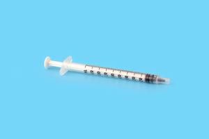 Ce Approved Medical 1ml Plastic Luer Lock Slip Disposable Syringe with Needle