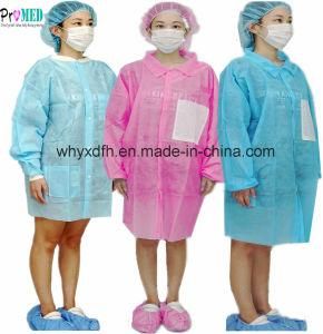 Pharmacy/laboratory/cleanroom compatible Disposable frock