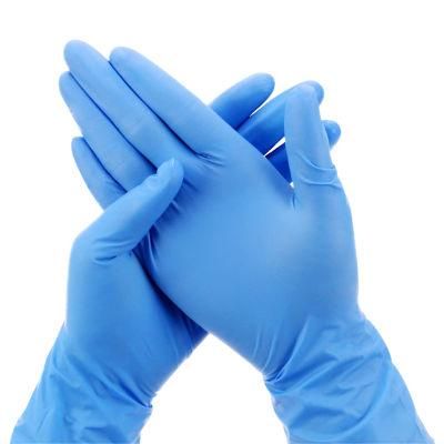 Disposable Medical Powder Free Household Examination Blue Nitrile Gloves