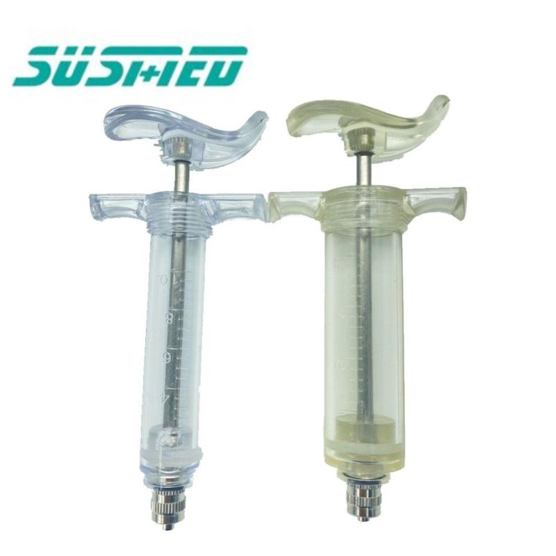 Hot Selling New 10ml / 20ml Plastic Steel Veterinary Syringe Reusable Veterinary Vaccine Syringe