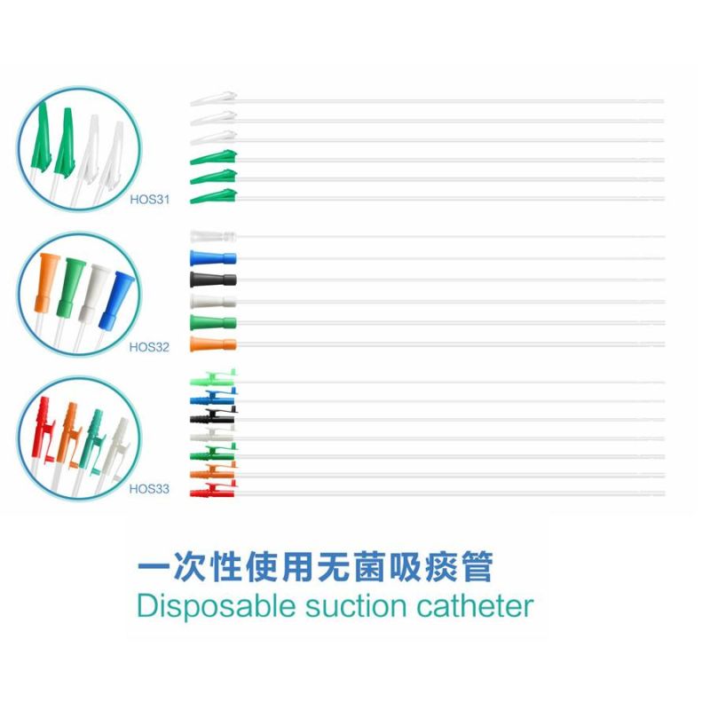 CE/ISO13485 Approved Medical Disposable Sputum Suction Catheter with or Without Control Valve