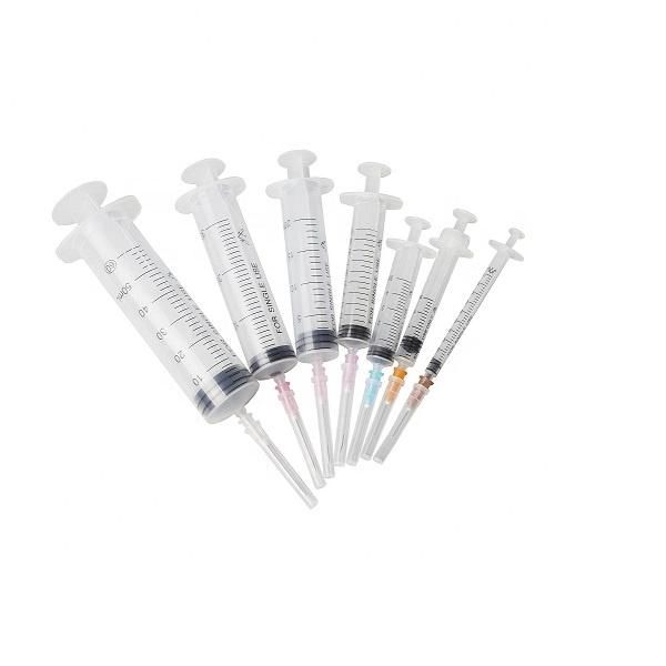 China Factory Supplied Top Quality CE ISO OEM 1ml 2ml 3ml 5ml 10ml 20ml 50ml 60ml Needle and Syringe Sizes