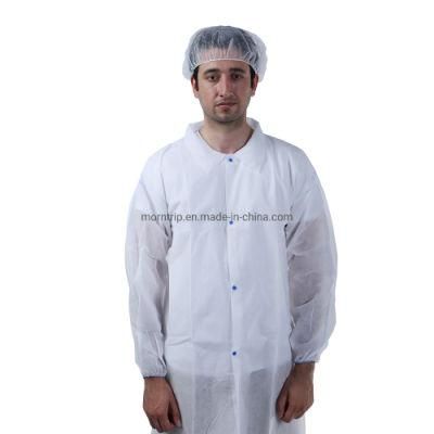 Blue High Quality Food Industry Barrier Lightweight Disposable Lab Coat