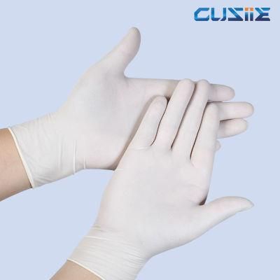 Disposable Rubber Protective White Latex Examination Gloves