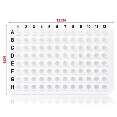 Hot Sale No Skirt White Hospital Equipment Lab Consumables 96well 0.1ml PCR Plate