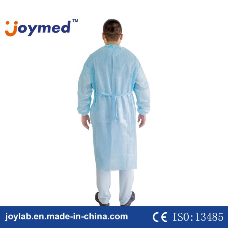 Seamless Sewing Advanced Safety Sterile Medical Disposable Isolation Gown with Double Protection on Chest Arms