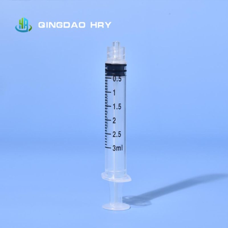 Disposable Medical Luer Lock/Slip 3ml Syringe Without Needle Manufacturer with CE FDA ISO &510K