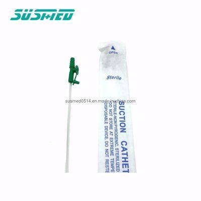 Medical Sterile Suction Tube Suction Catheter Types Thumb Control