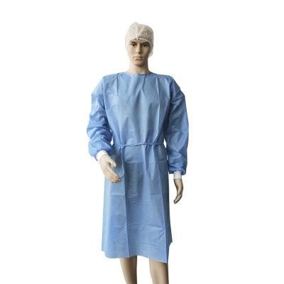 En13795 Premium Protection Standard Gowns Anti-Static Disposable Medical Clothing Blue SMS Visitor Gowns Non Woven Isolation Protective Gown