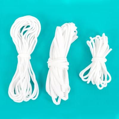 Ear Bands for Disposable Face Mask in Elastic Ear Loop Soft Earloop Round Flat Shape 2.5/3/4/5/6 mm