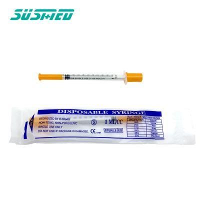 Medical Disposable Vaccine Injection 1ml Syringe with Needle