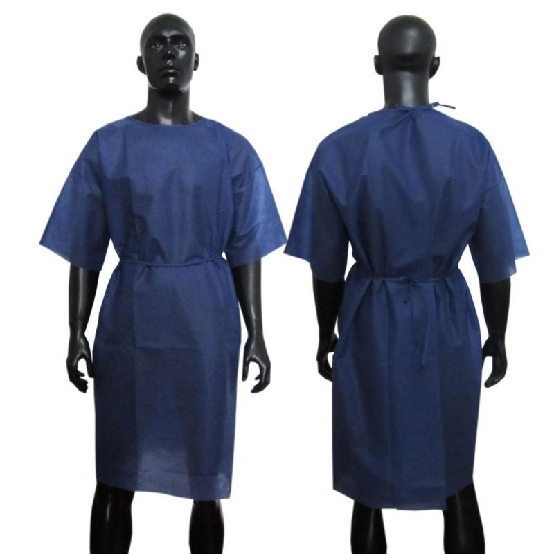 Hospital Non-Woven Sleeveless Patient Examination Gown for Female/Male