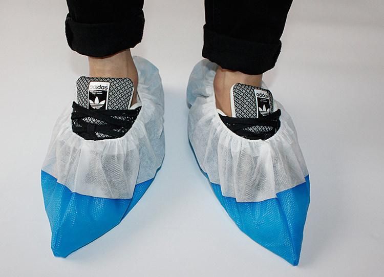 Disposable Plastic Poly Ethylene Shoe Cover Waterproof Medical Shoe Covers