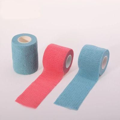 Cotton Latex Free Hand Tear Waterproof Colored Cohesive Bandage