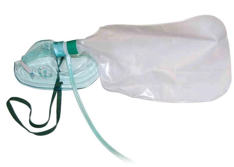 PVC Material Health Oxygen Mask Have Reservoir Bag