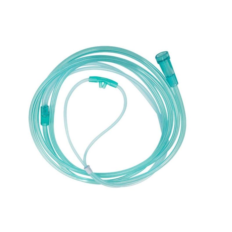 Medical Disposable 2m 1.8m Adult PVC Nasal Oxygen Tubes Cannula with CE&ISO
