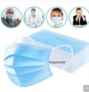 Face Mask, Disposable Mask, Sugical Mask, Also Civilian Use, 3-Ply, Non-Woven, Ear Loop