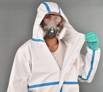 ISO13485 White Microporous Film Medical Protective Disposable Garments Non Woven Anti Virus Uniform