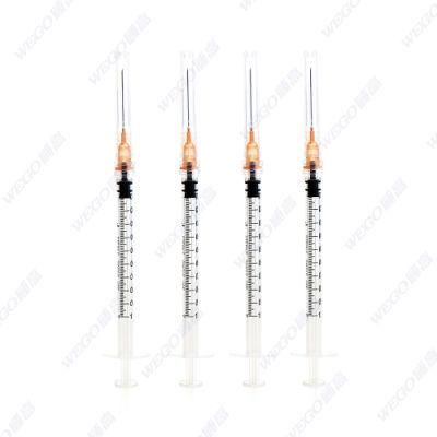 Wego Disposable Hypodermic Syringe 1ml Vaccine Syringe with Needle