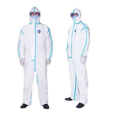 Manufacturer Wholesale Disposable Coverall Microporous PPE Suits with Hood