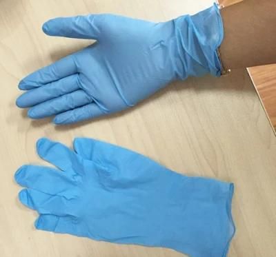 Wholesale Cheap Custom Large Blue Nitrile Gloves for Industrial Application