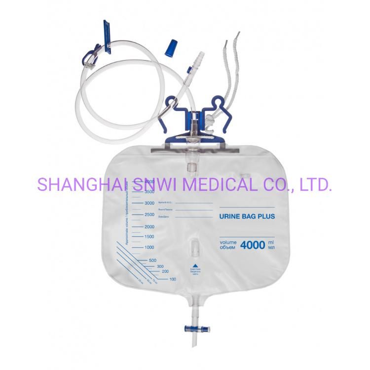 Disposable Sterilize Urine Bag Urine Collection Drainage Bag 2000ml with Push-Pull Valve