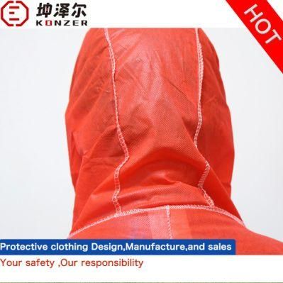 CE En14126 Certificated Anti-Infectious Substances Spunbond and Breathable Film Suit Protective Clothing Valgus