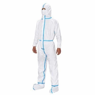 New Sterilization White Disposable Suit Protective Cheap PP Type 4 Non Woven Microporous Coverall