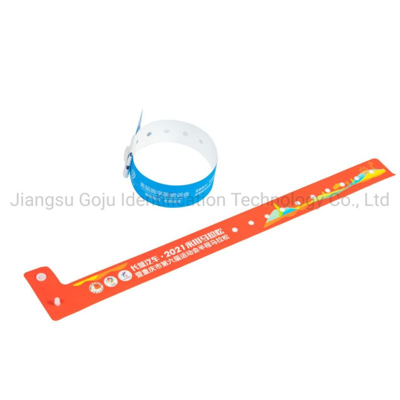 Goju Gj-8070 One-off Use L Shape Plastic Disposable Wristbands for Events