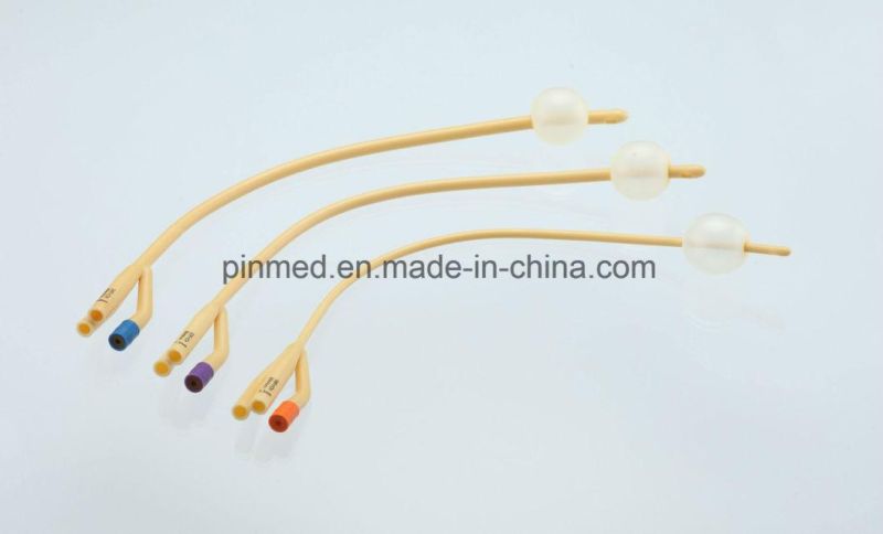 Hot Sale Medical Disposable 3 Way Latex Foley Catheter with CE