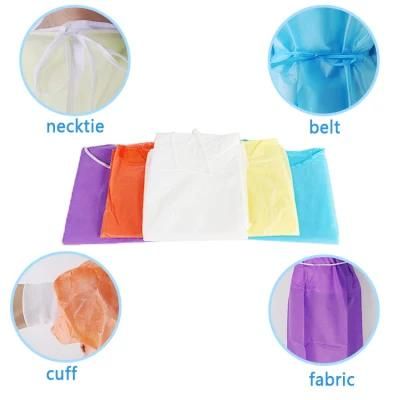 Disposable Non-Woven PP/SMS/PP+PE Isolation Gown