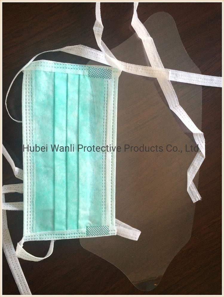 Disposable Non Woven Protective Anti-Fog Face Mask with Eye Shield