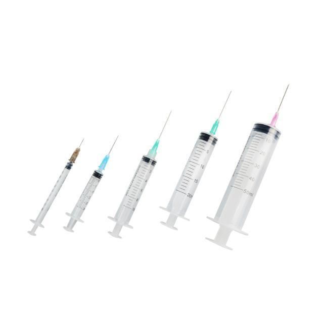 1ml 2ml 3ml 5ml 10ml 20ml 30ml 50ml 60ml 100ml Luer Lock Medical Disposable Syringe with Needle