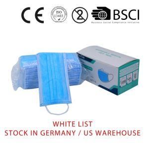 Stock in German Warehouse White List Medical Supply CE Certified En14683 Type Iir 2r Disposable Surgical Face Masks Medical Facial Mask Bfe98