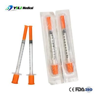 Manufacturer Disposable Medical 1ml 0.5ml Insulin Syringe U40 U100