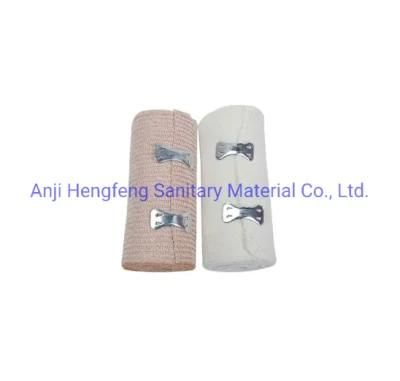Medical Products Elastic Plain Bandages with Spandex White