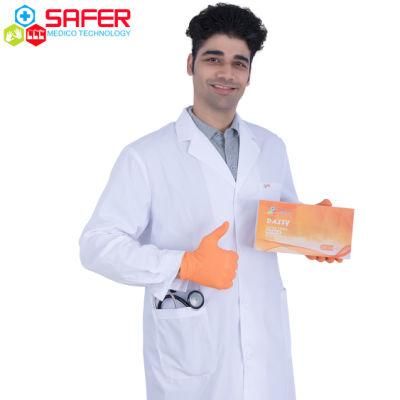 Gloves in Nitrile Powder Free Disposable Diamond Orange with High Quality
