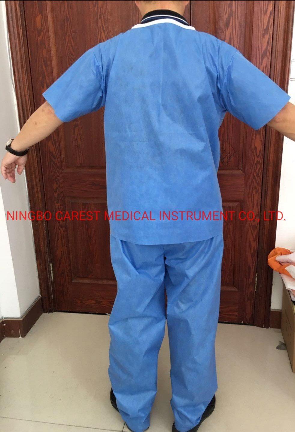 Top Quality Disposable Non Woven Patient Scrub Suit Surgical Scrub 2 Pieces/Set